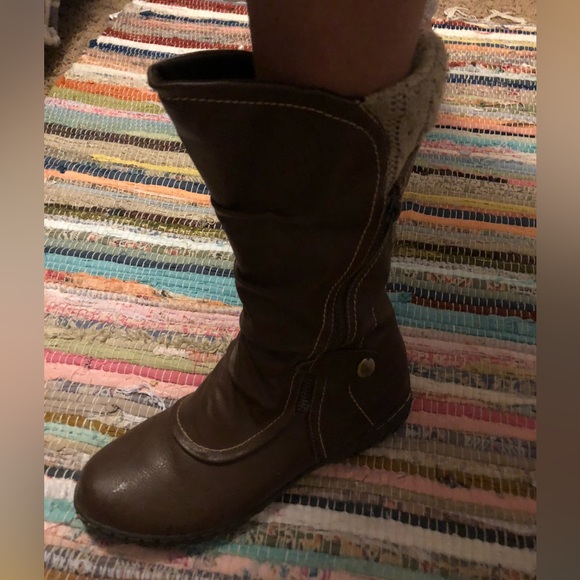 Fur lined calf high boots - Picture 4 of 14